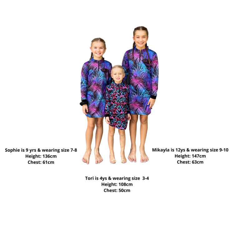 Childs fishing dress size guide